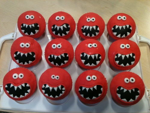 red nose cupcakes